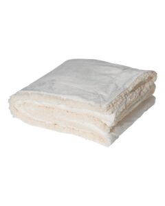 Alpine Fleece 8712 Micro Mink Sherpa Blanket – Cream (side)