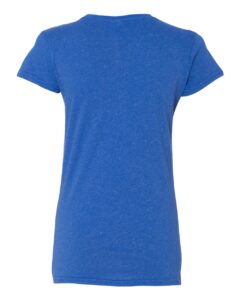 J. America 8138 Women’s Glitter T-Shirt – Royal/ Silver (back)