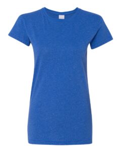 J. America 8138 Women’s Glitter T-Shirt – Royal/ Silver