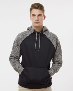 J. America 8612 Men’s Colorblocked Cosmic Fleece Hooded Sweatshirt