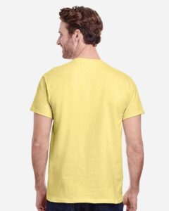 Heavy Cotton T-Shirt – Cornsilk (on model back)