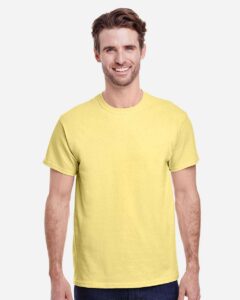 Heavy Cotton T-Shirt – Cornsilk (on model)