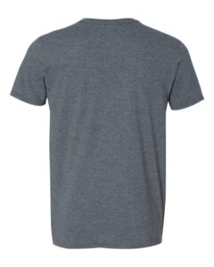Gildan 64V00 Unisex Softstyle® V-Neck T-Shirt – Dark Heather (back)