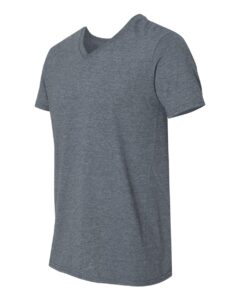 Gildan 64V00 Unisex Softstyle® V-Neck T-Shirt – Dark Heather (side)