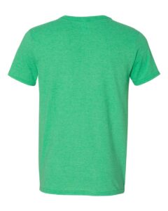 Gildan 64V00 Unisex Softstyle® V-Neck T-Shirt – Heather Irish Green (back)