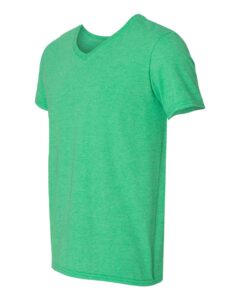Gildan 64V00 Unisex Softstyle® V-Neck T-Shirt – Heather Irish Green (side)