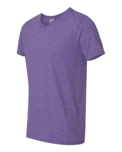 Gildan 64V00 Unisex Softstyle® V-Neck T-Shirt – Heather Purple (side)
