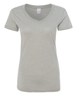 J. America 8136 Women’s Glitter V-Neck T-Shirt