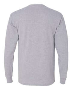 JERZEES 29LSR Unisex Dri-Power® Long Sleeve 50/50 T-Shirt – Athletic Heather (back)