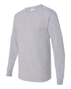 JERZEES 29LSR Unisex Dri-Power® Long Sleeve 50/50 T-Shirt – Athletic Heather (side)