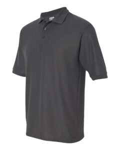 JERZEES 537MR Men’s Easy Care™ Piqué Polo – Charcoal Grey (side)