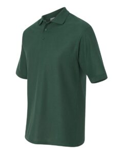 JERZEES 537MR Men’s Easy Care™ Piqué Polo – Forest Green (side)