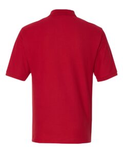 JERZEES 537MR Men’s Easy Care™ Piqué Polo – True Red (back)