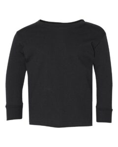 Rabbit Skins 3302 Toddler Fine Jersey Long Sleeve Tee – Black