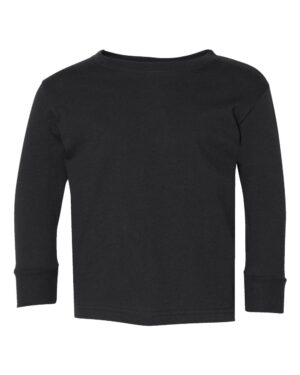 Rabbit Skins 3302 Toddler Fine Jersey Long Sleeve Tee – Black
