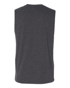 BELLA + CANVAS 3483 Jersey Muscle Tank – Dark Grey Heather (back)