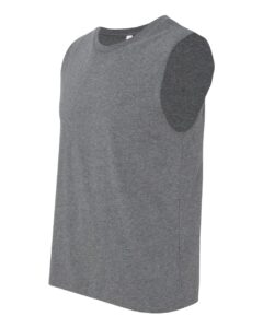 BELLA + CANVAS 3483 Jersey Muscle Tank – Deep Heather (side)