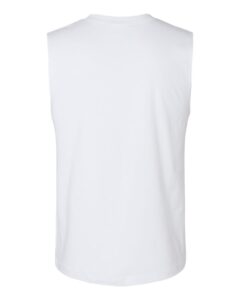 BELLA + CANVAS 3483 Jersey Muscle Tank – White (back)