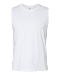 BELLA + CANVAS 3483 Jersey Muscle Tank – White