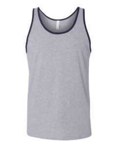 BELLA + CANVAS 3480 Jersey Tank – Athletic Heather/ Navy