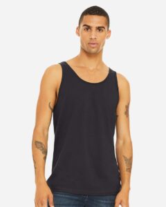 BELLA + CANVAS 3480 Jersey Tank – Dark Grey (on model)