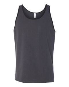 BELLA + CANVAS 3480 Jersey Tank – Dark Grey/ Black