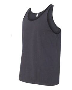 BELLA + CANVAS 3480 Jersey Tank – Dark Grey/ Black (side)