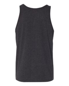 BELLA + CANVAS 3480 Jersey Tank – Charcoal Black Triblend/ Solid Black Triblend (back)