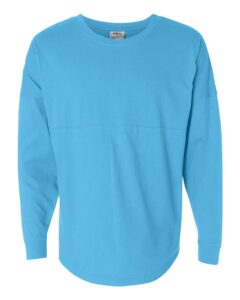 J. America 8229 Unisex Game Day Jersey Long Sleeve T-Shirt – Maui Blue