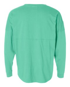 J. America 8229 Unisex Game Day Jersey Long Sleeve T-Shirt – Mint (back)