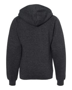 Independent Trading Co. SS4001Y Youth Midweight Hooded Sweatshirt – Charcoal Heather (back)