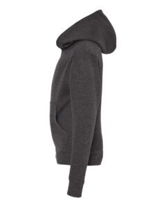 Independent Trading Co. SS4001Y Youth Midweight Hooded Sweatshirt – Charcoal Heather (side)