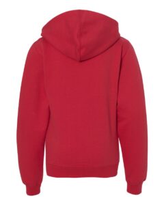 Independent Trading Co. SS4001Y Youth Midweight Hooded Sweatshirt – Red (back)