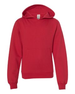 Independent Trading Co. SS4001Y Youth Midweight Hooded Sweatshirt – Red