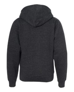 Independent Trading Co. SS4001YZ Youth Midweight Full-Zip Hooded Sweatshirt – Charcoal Heather (back)