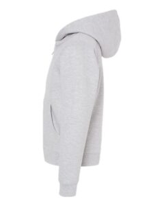Independent Trading Co. SS4001YZ Youth Midweight Full-Zip Hooded Sweatshirt – Grey Heather (side)