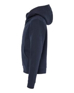 Independent Trading Co. SS4001YZ Youth Midweight Full-Zip Hooded Sweatshirt – Navy (side)