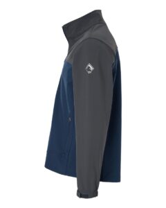 DRI DUCK 5350 Men’s Motion Soft Shell Jacket – Deep Blue/ Charcoal (side)