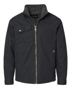 DRI DUCK 5037 Men’s Endeavor Canyon Cloth™ Canvas Jacket with Sherpa Lining – Black