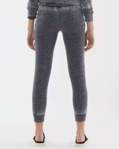 J. America 8944 Women’s Vintage Zen Fleece Joggers – Dark Smoke (on model back)