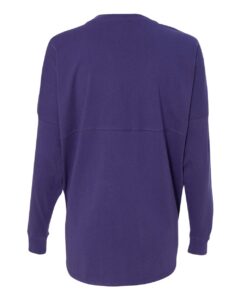J. America 8229 Unisex Game Day Jersey Long Sleeve T-Shirt – Purple (back)