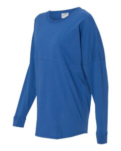 J. America 8229 Unisex Game Day Jersey Long Sleeve T-Shirt – Royal (side)