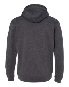 J. America 8613 Men’s Cosmic Fleece Hooded Sweatshirt – Onyx Fleck (back)
