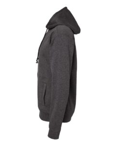 J. America 8613 Men’s Cosmic Fleece Hooded Sweatshirt – Onyx Fleck (side)