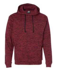 J. America 8613 Men’s Cosmic Fleece Hooded Sweatshirt – Red Fleck