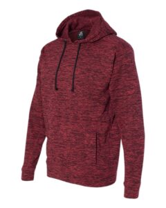 J. America 8613 Men’s Cosmic Fleece Hooded Sweatshirt – Red Fleck (side)