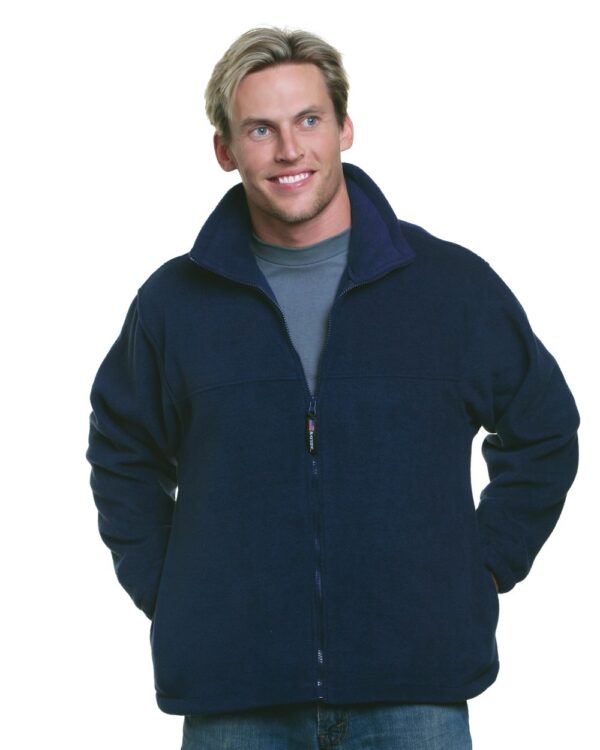 Bayside Men’s USA-Made Full-Zip Fleece Jacket