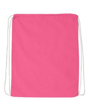 Q-Tees Q4500 Economical Cotton Drawstring Bag – Azalea