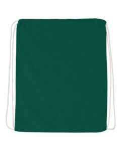 Q-Tees Q4500 Economical Cotton Drawstring Bag – Forest