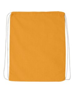 Q-Tees Q4500 Economical Cotton Drawstring Bag – Gold (back)